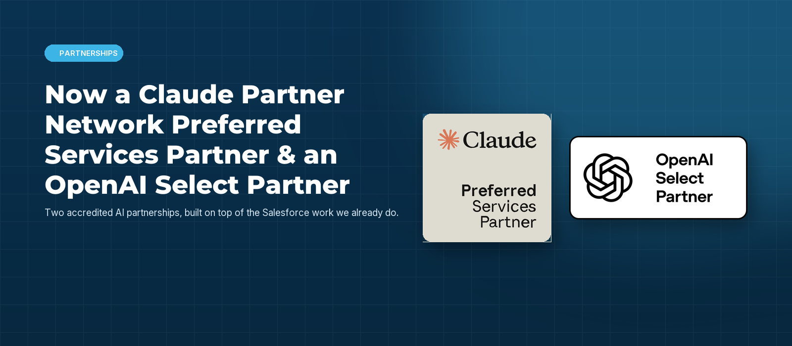 CrossPeak Solutions is now a Claude Partner Network Preferred Services Partner and an OpenAI Select Partner