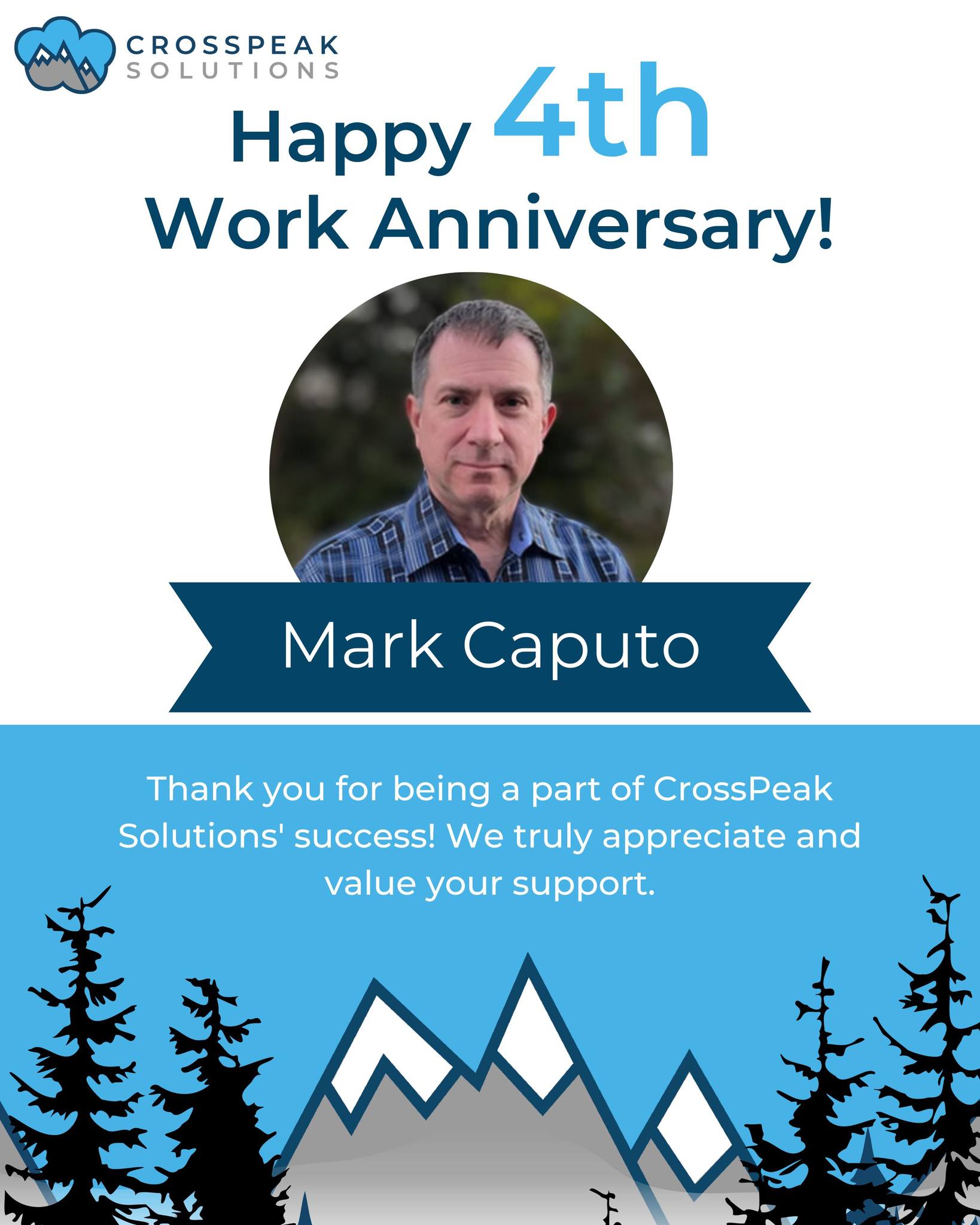 Mark Caputo celebrates a work anniversary