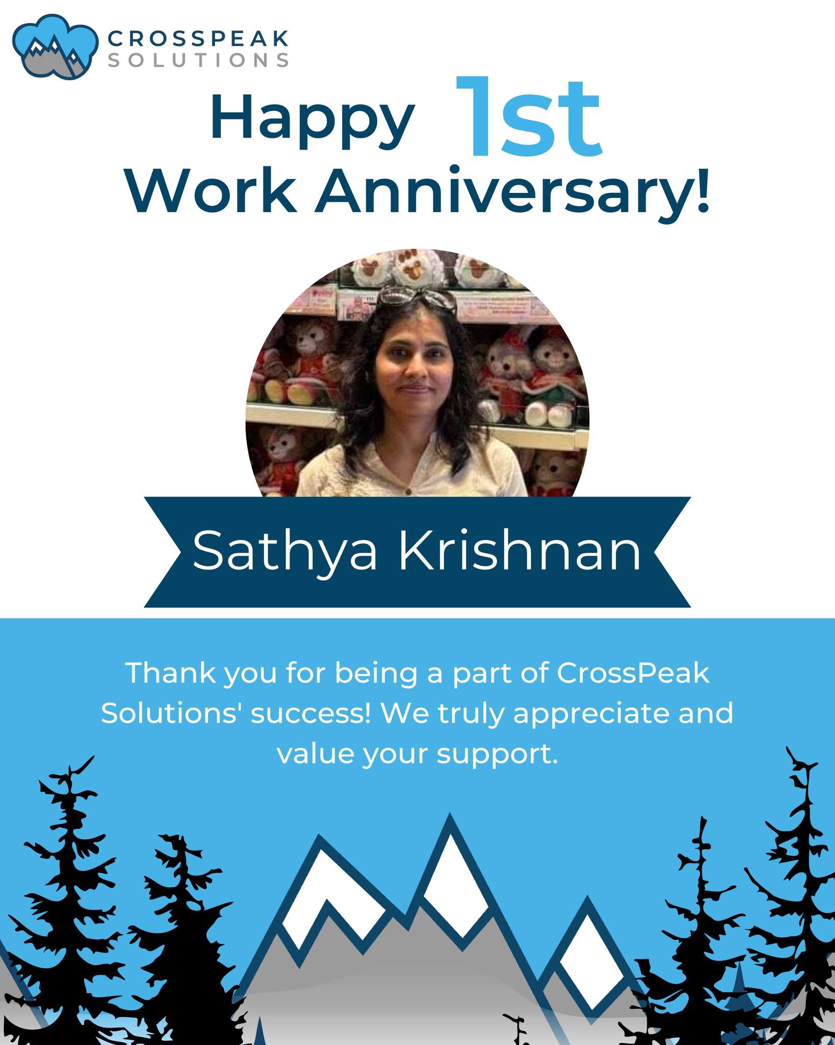 Sathya Krishnan celebrates 1st work anniversary
